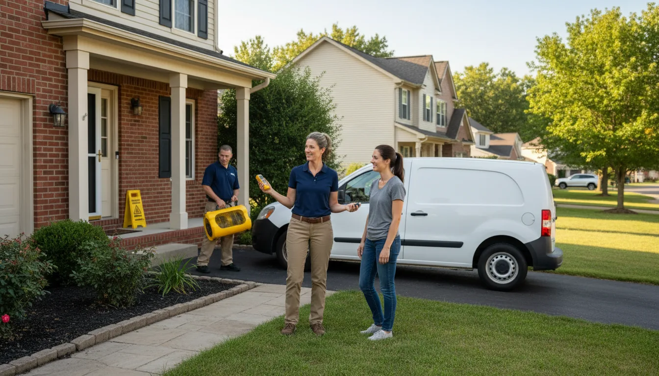 Residential water damage restoration in Hamburg, LA